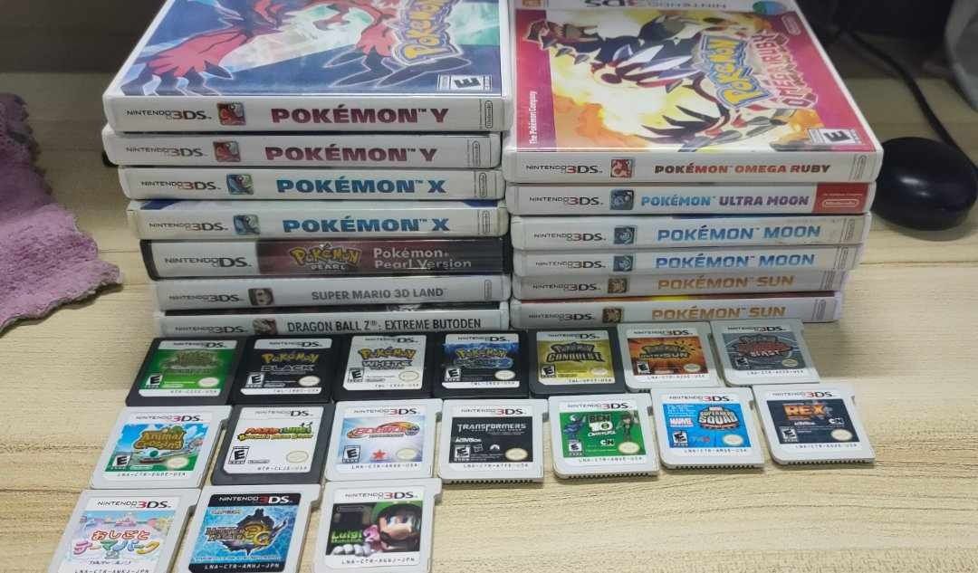Nintendo 3ds and Ds Games!!!!! (Category: Nintendo) located in Mandaluyong City. Submitted by haldevar (Listing ID 1256761653, Image 1). Description: Selling Pokemon games and more!!!! Pokemon X - 1300 Pokemon Y - 1300 Pokemon Ultra Sun (Cart Only) - 1500 Pokemon Ultra Moon - 1900 Pokemon Omega Ruby - 1500 Pokemon Sun - 700 Pokemon Moon - 700 Pokemon White - 2500 Pokemon Pearl - 3000 Pokemon Black 2 (Cart Only)- 4000 Mario 3dd Land - 750 Animal C