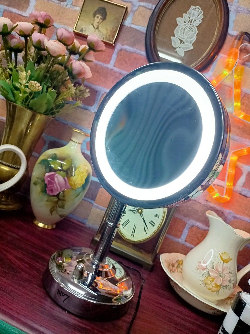 No7 Silver Illuminated double Makeup light Mirror Exclusive to