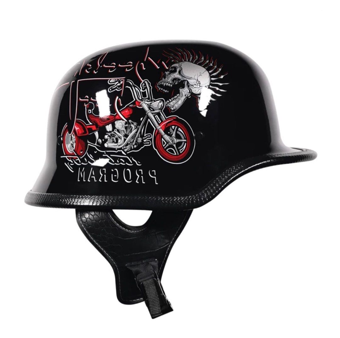 Vintage Baseball Style Cap Retro Motorcycle Helmet Retro Open Face
