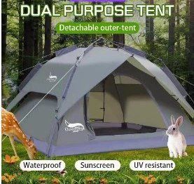 💐Olive Green Automatic Tent 3-4 Person Camping Tent Waterproof Double Layer💐