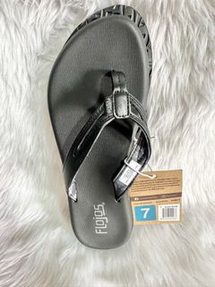 Original Flojos Women’s Memory Foam Sandals with Black Tie Dye Strap Size 7