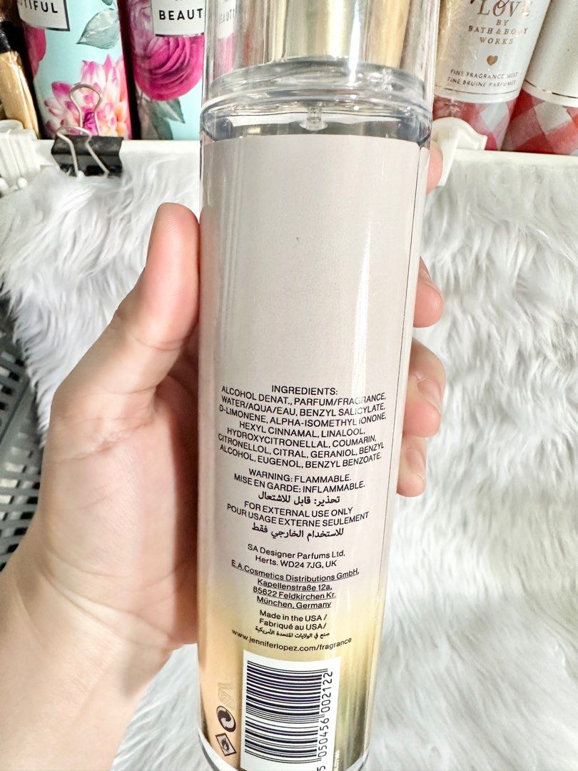Original Jennifer Lopez Miami Glow Fragrance Mist 240ml Beauty