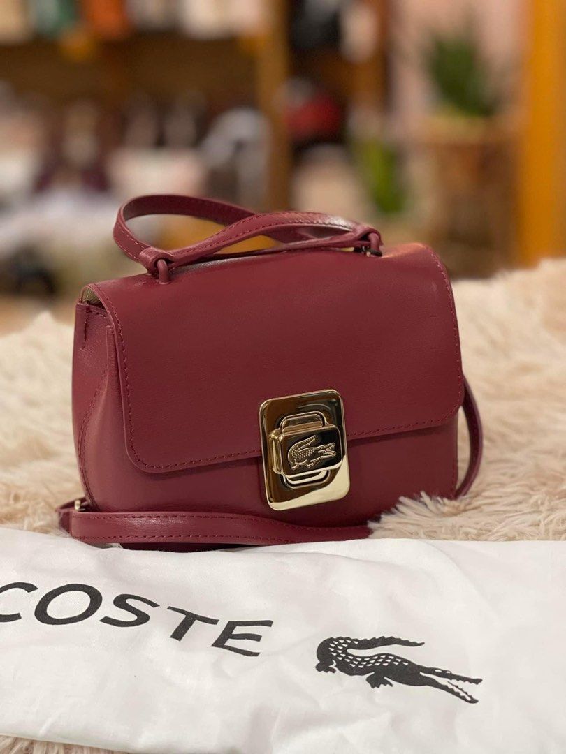 Lacoste red online crossbody bag