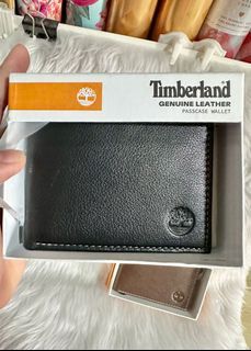 Original Timberland Genuine Leather Passcase Wallet in Black Color