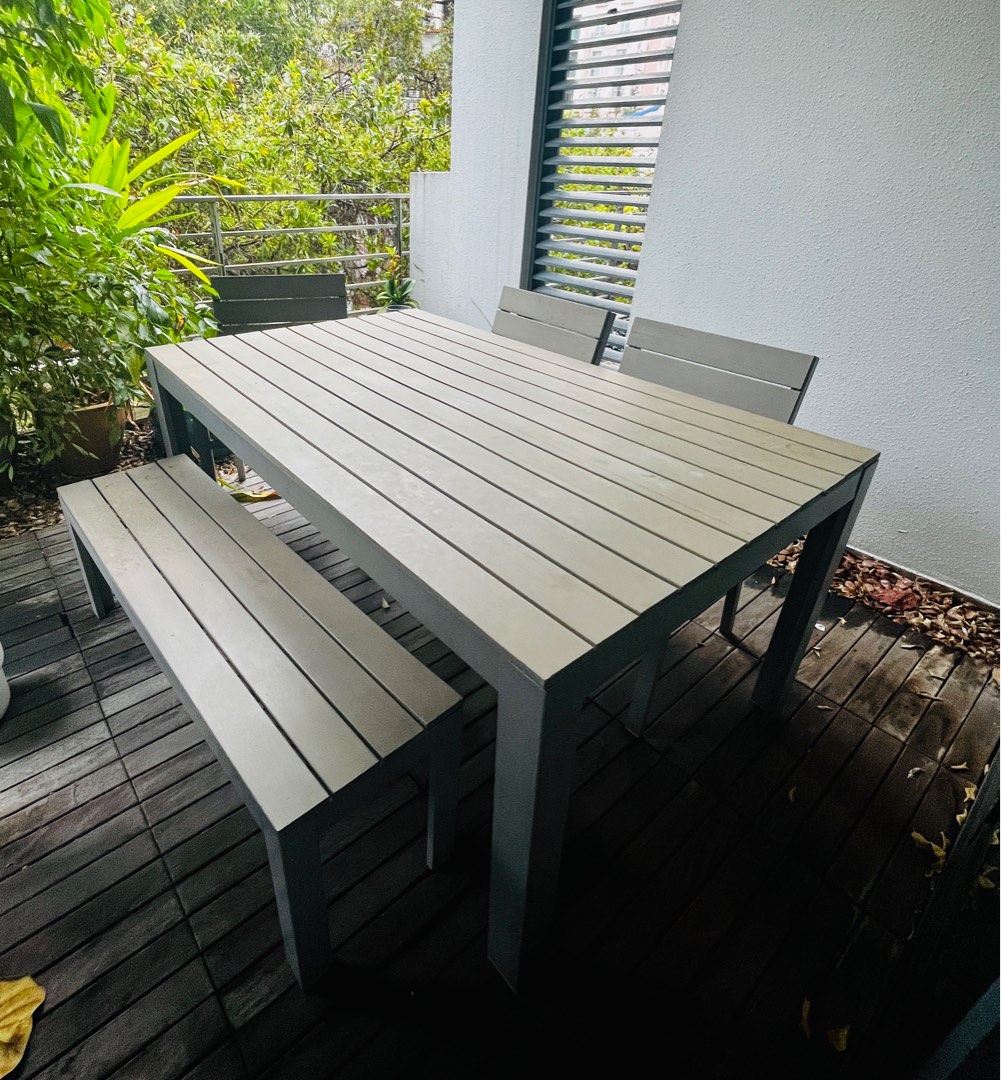 Outdoor dining set IKEA, Furniture & Home Living, Outdoor Furniture on