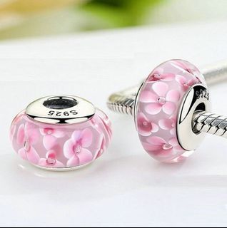 Pandora Pink Cherry Blossom Murano Glass Charm