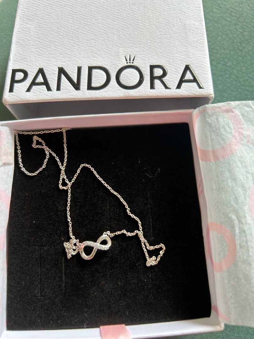 Authentic Pandora Sterling Silver Sparkling Infinity Collier Necklace  398821C01 | eBay