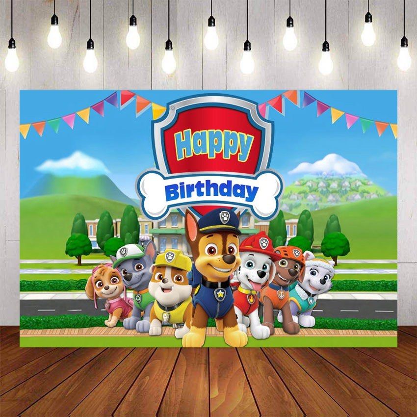 Paw Patrol Birthday Backdrop/Banner, Hobbies & Toys, Stationery & Craft