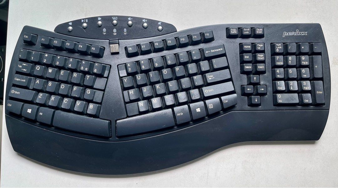 PERIXX brand dual mode wireless split keyboard, Computers & Tech, Parts