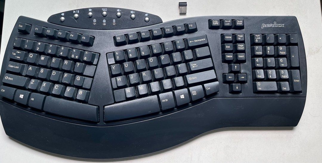 Split Type Computer PERIXX brand dual mode wireless split keyboard, Computers & Tech, Parts ...
