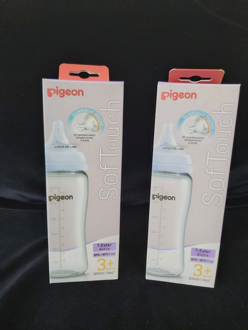 Pigeon TEster Milk Bottles (300ml) x 2pcs, Babies & Kids, Nursing
