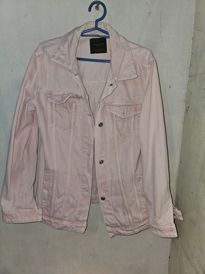 Pink Denim Jacket, Women's Fashion, Coats, Jackets and Outerwear on ...