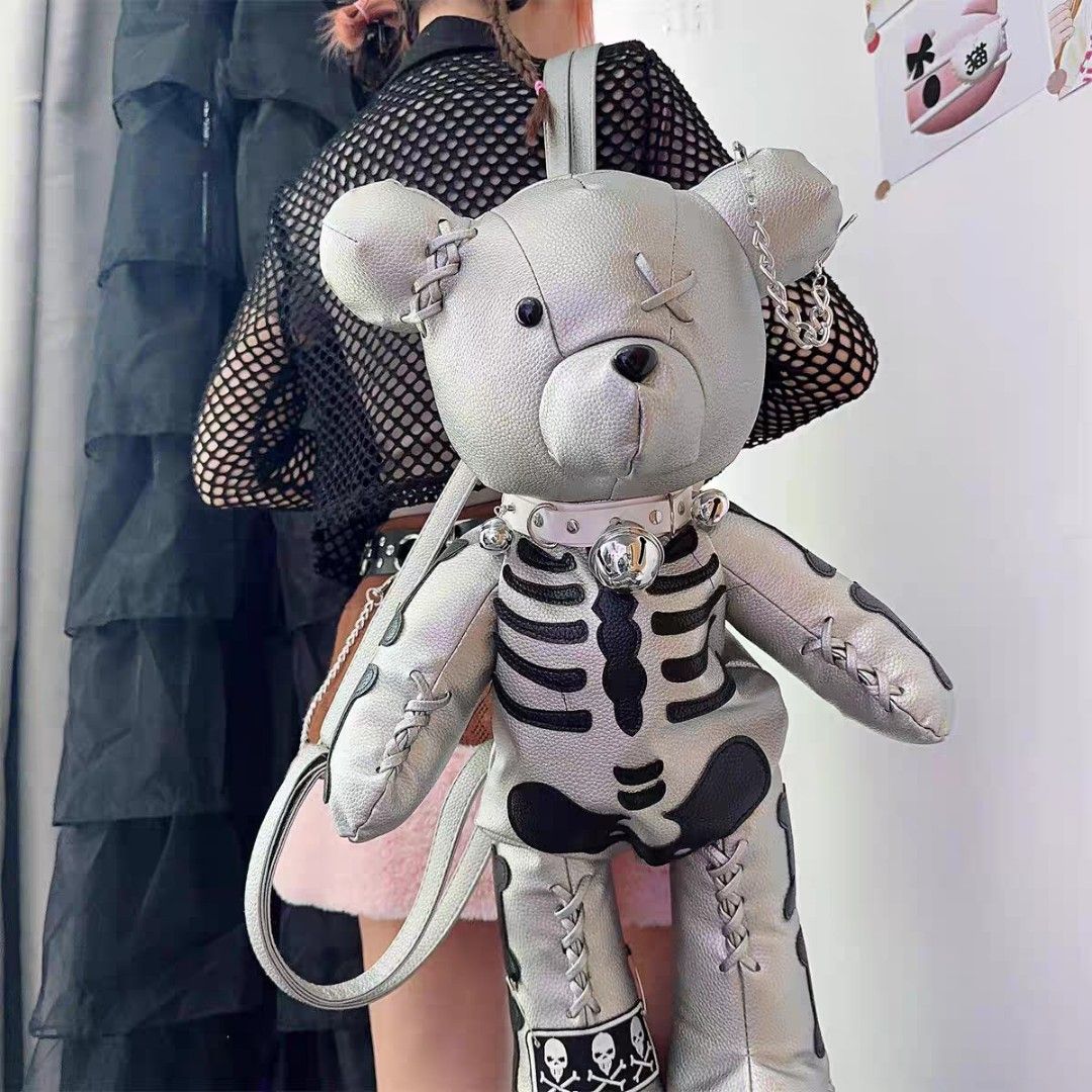 Goth bear backpack store
