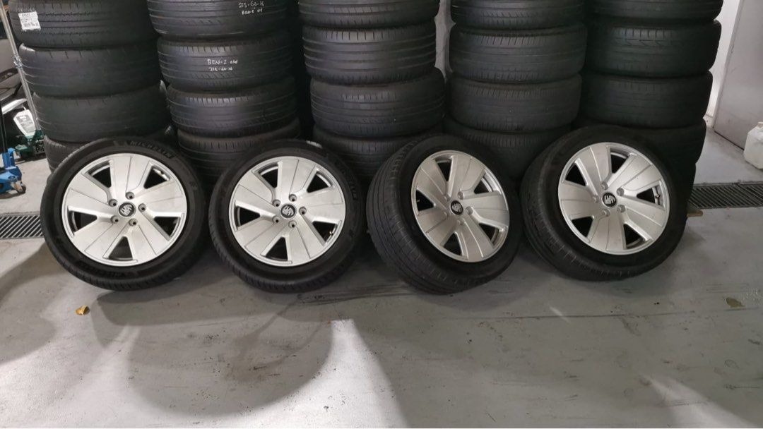 Porsche Taycan Rims With Tyres, Car Accessories, Tyres & Rims on Carousell