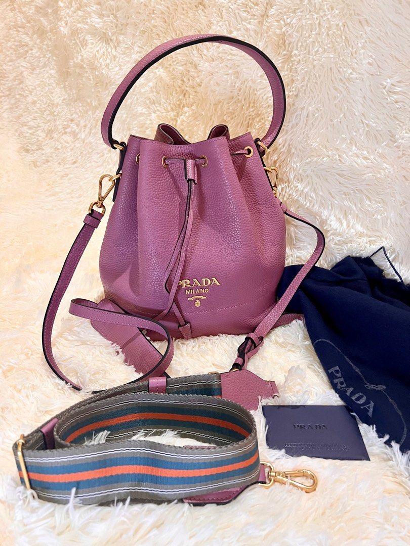 Prada Milano Bucket Bag (Category: Luxury Bags & Wallets) located in Rosario. Submitted by yazah.shop (Listing ID 1256733303, Image 1). Description: Japan-sourced Condition: 10/10, no flaws Inclusions: authenticity card, dust bag, care card, extra strap .