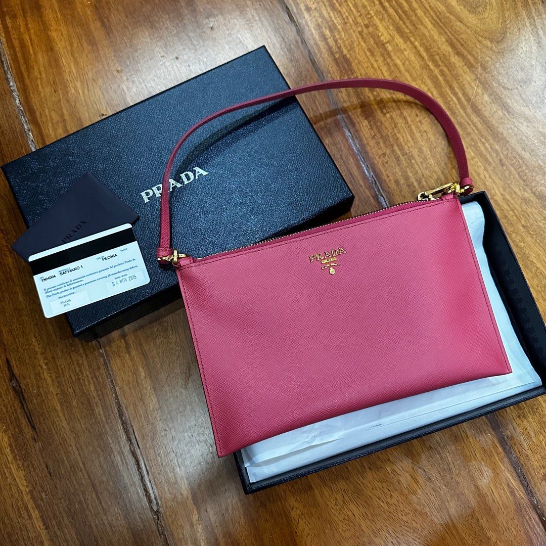 Prada Black Saffiano Mini Double Zip Crossbody Bag, Luxury, Bags & Wallets  on Carousell