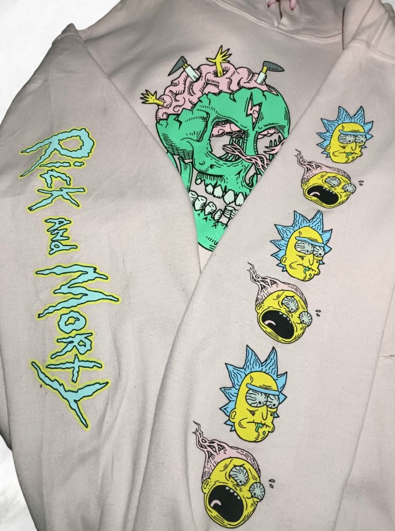 Rick and morty 2025 pink pullover skull matter