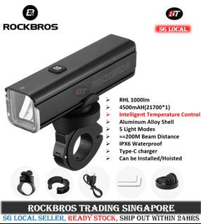 ROCKBROS RHL Bike FrontLight 400 Lumens 2000mAh IPX6 Waterproof