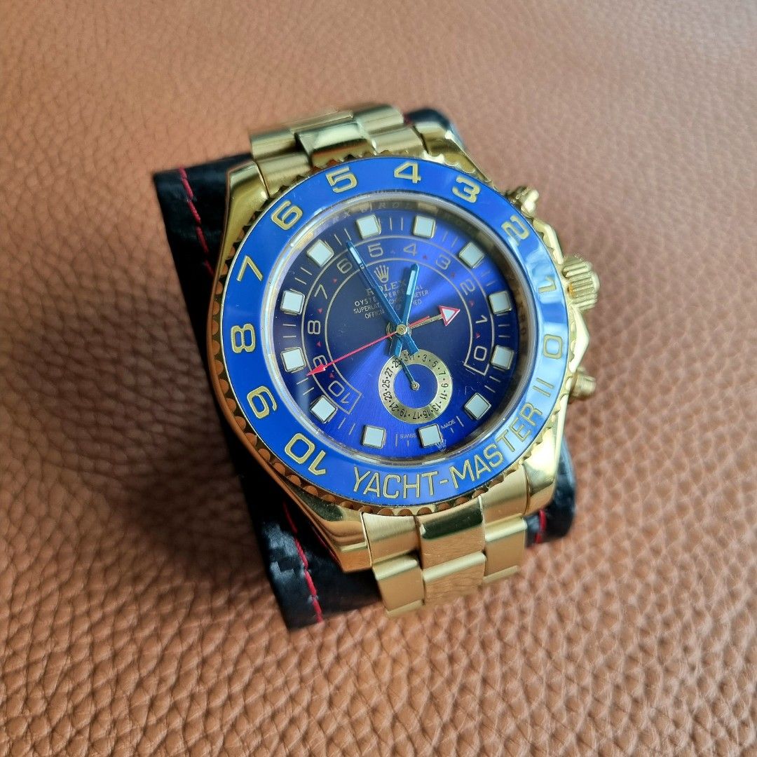 Luxury yellow gold steel men watch bracelet rolex style Men s