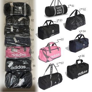 S Size / Small / 22.5L / 25L / 30L /  Nike Heritage Duffel Bag / Adidas Barge of sport / ATHLTS Duffel / Essential Logo Duffel / Gym Bag / Training Bag / Unisex / Black / Shadow Navy Blue / Pink / DQ5735-010 / HC4762 / HC7268 / HB1318 / HM9107 / FL3693