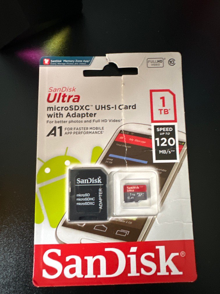 Sandisk Ultra 1tb Sd Card With Adapter Mobile Phones And Gadgets Mobile And Gadget Accessories 7119