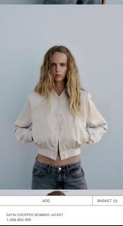 Satin Bomber Crop Jacket