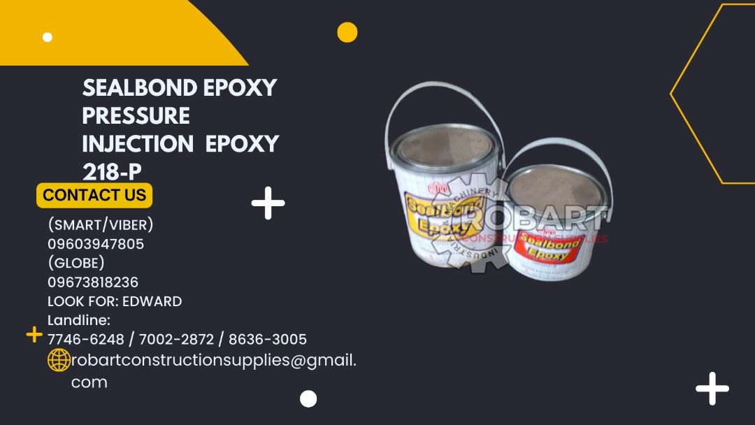 SEALBOND PRESSURE INJECTION EPOXY 218P, Commercial & Industrial, Construction & Building