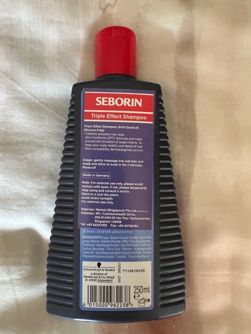 Seborin Triple Effect & Caffeine Energy Shampoo, Beauty & Personal Care