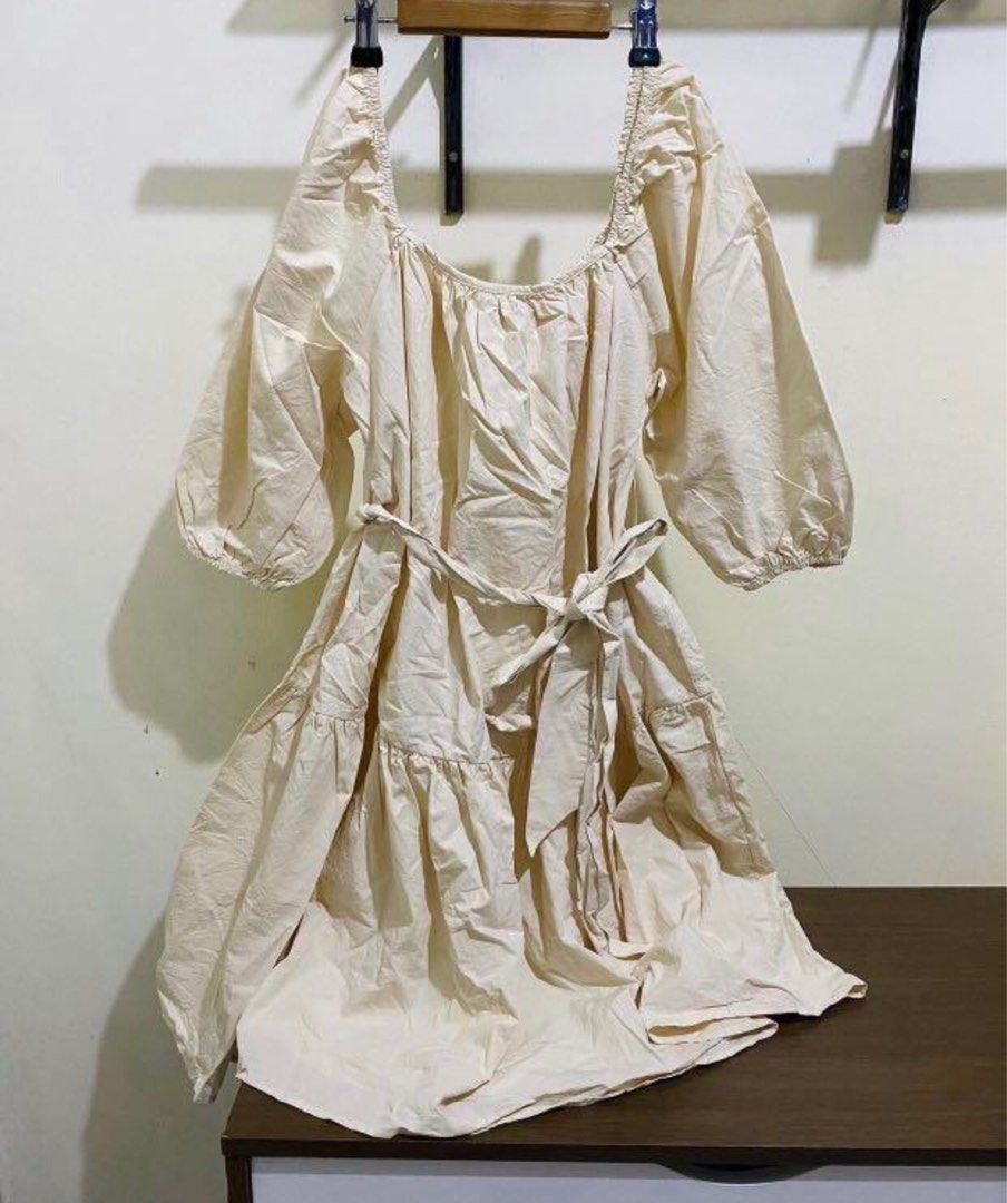 SHEIN cream dress (Category: Dresses) located in Bacoor. Submitted by decluttrdaily (Listing ID 1256817508, Image 2). Description: used once lang for an event :)) good quality.