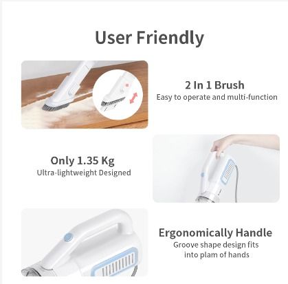Simplus Vacuum Cleaner Corded 15000PA/11000PA Crevice Tool Handheld ...