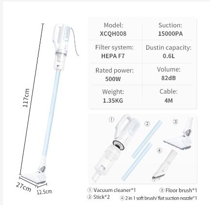 Simplus Vacuum Cleaner Corded 15000PA/11000PA Crevice Tool Handheld ...
