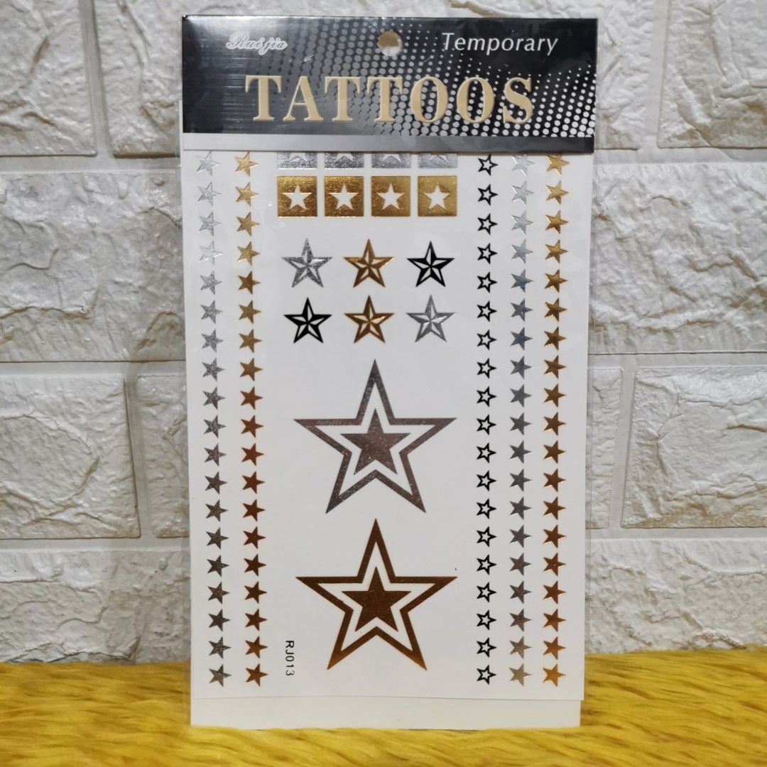 STARS Temporary Tattoos UK Small Star Moon Mens Womens Body Face Wrist Neck  Art | eBay