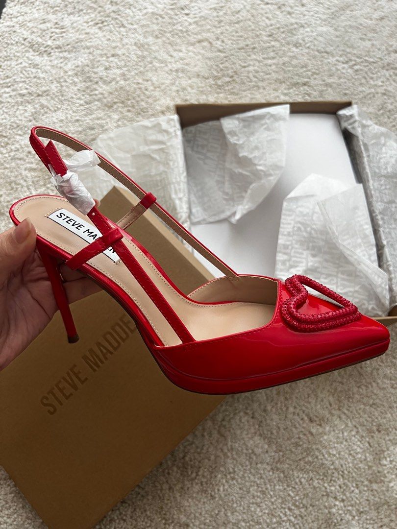 Steve Madden red heels, Women's Fashion, Footwear, Heels on Carousell