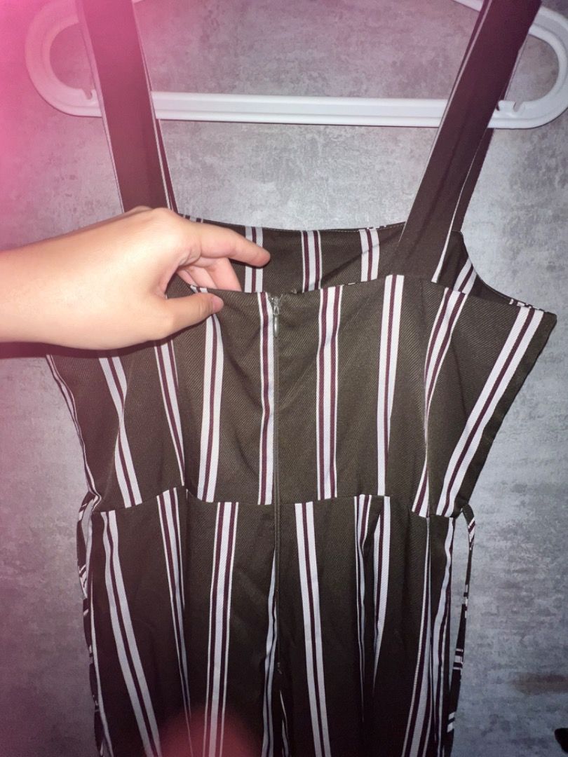 Striped deals romper pants
