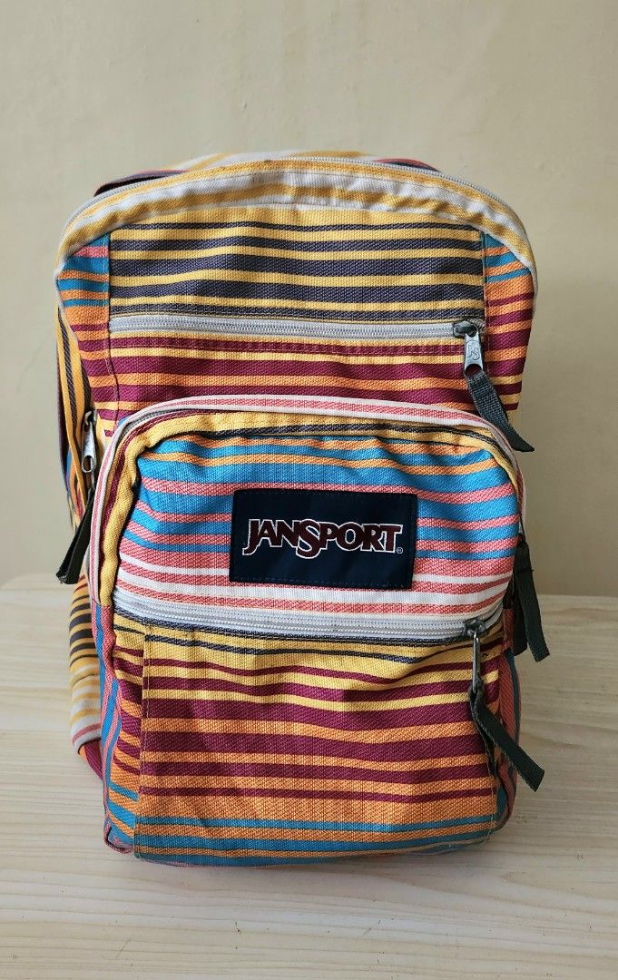 Jansport striped backpack sales
