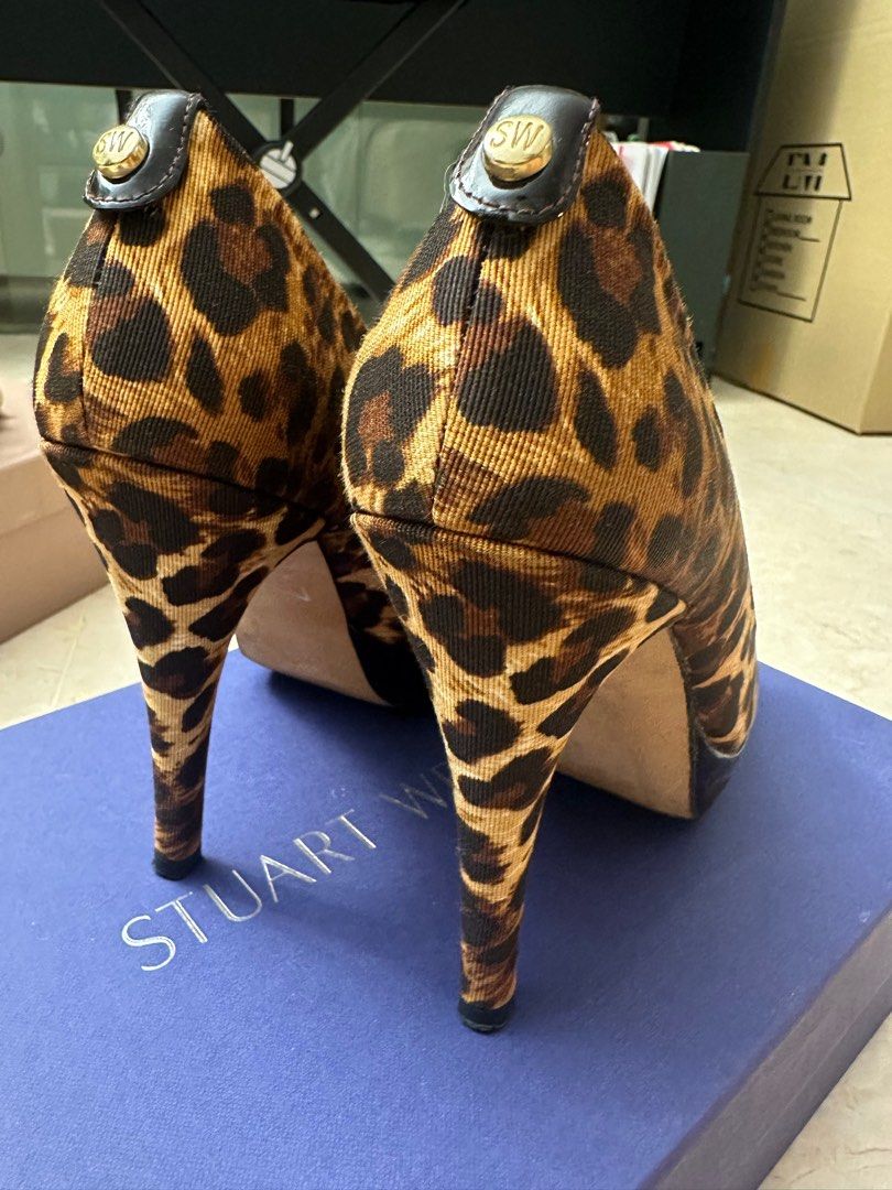 Stuart weitzman leopard outlet heels