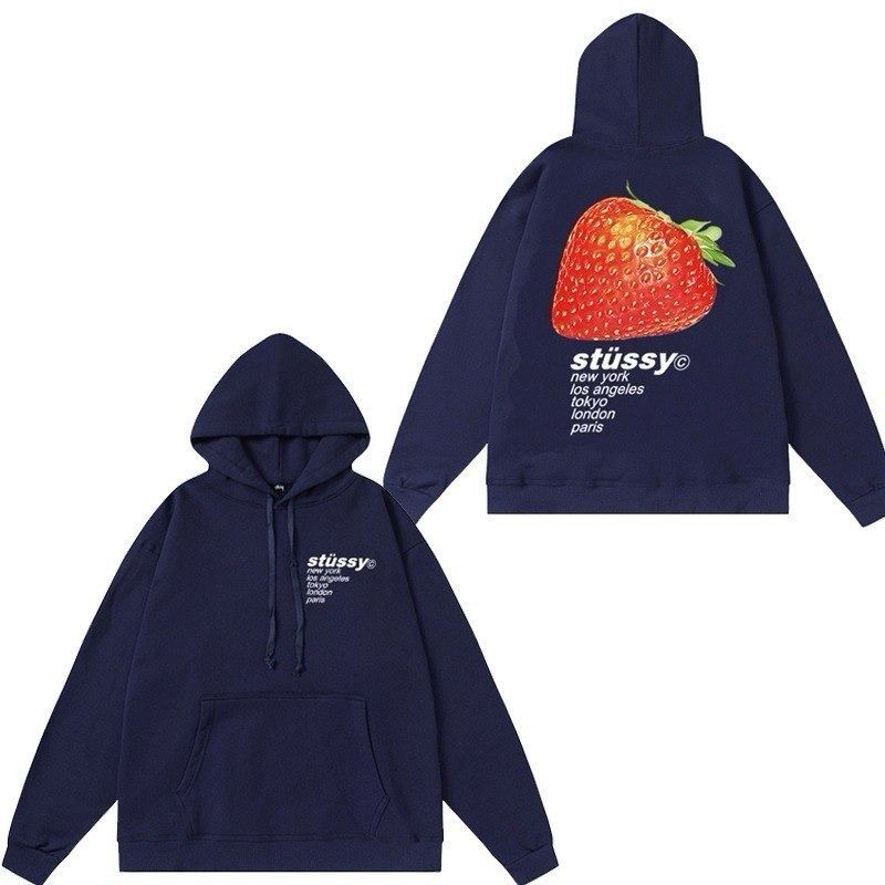 Stussy Strawberry Vintage Hoodie, Men's Fashion, Tops & Sets, Hoodies