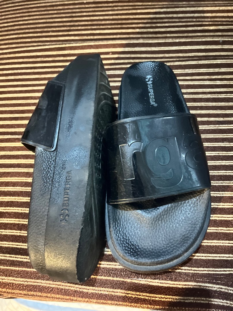Superga velvet shop slides
