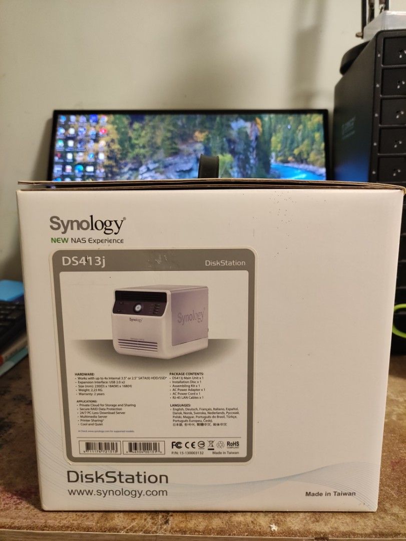 Synology NAS DS413J 4Bay, 電腦＆科技, 電腦周邊及配件, 硬碟及儲存器