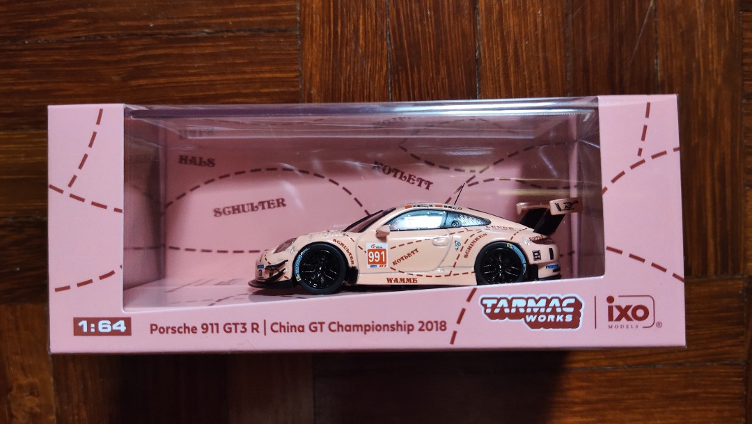 Tarmac Works Porsche 911 GT3 R China GP Championship 2018 Pink Pig 
