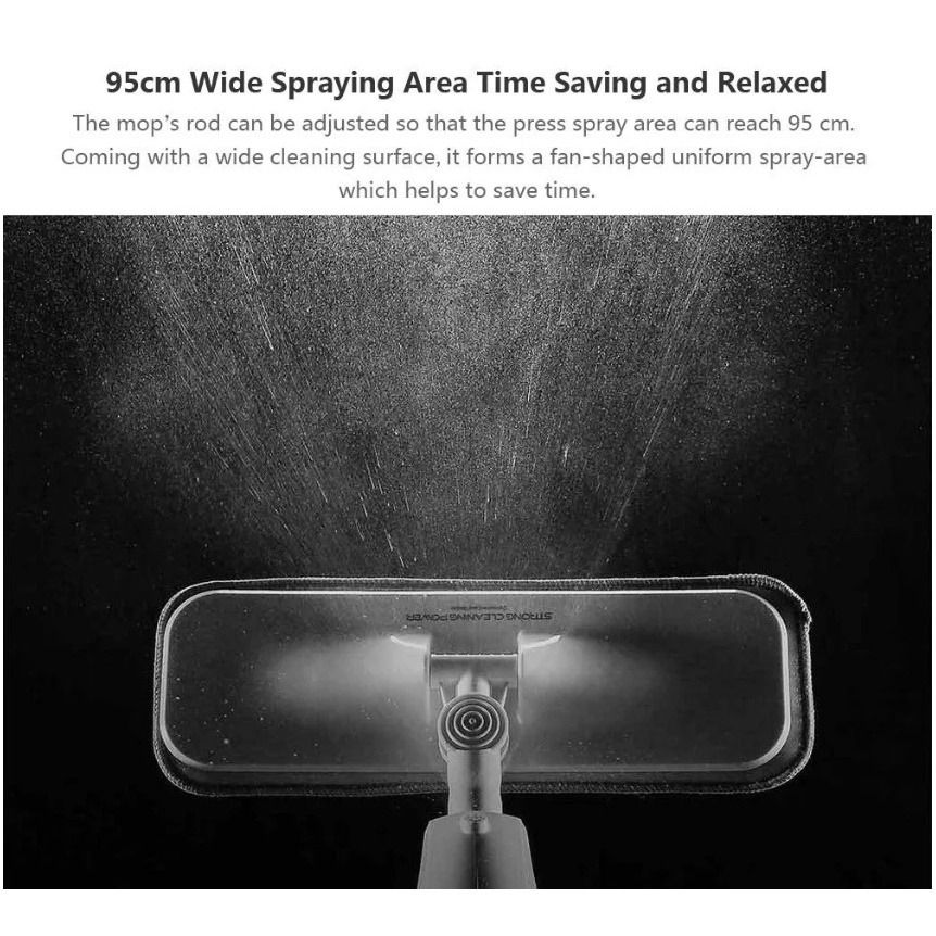 TB500 Water Spray Mop Sweeper 1.2m Rod Carbon fiber dust cloth 360 ...