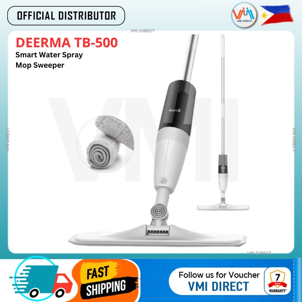 TB500 Water Spray Mop Sweeper 1.2m Rod Carbon fiber dust cloth 360 ...