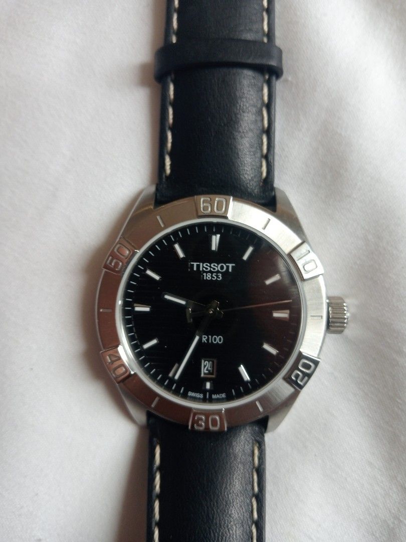 TISSOT T101610A MEN T Classic PR 100 Sport blac leather Men s