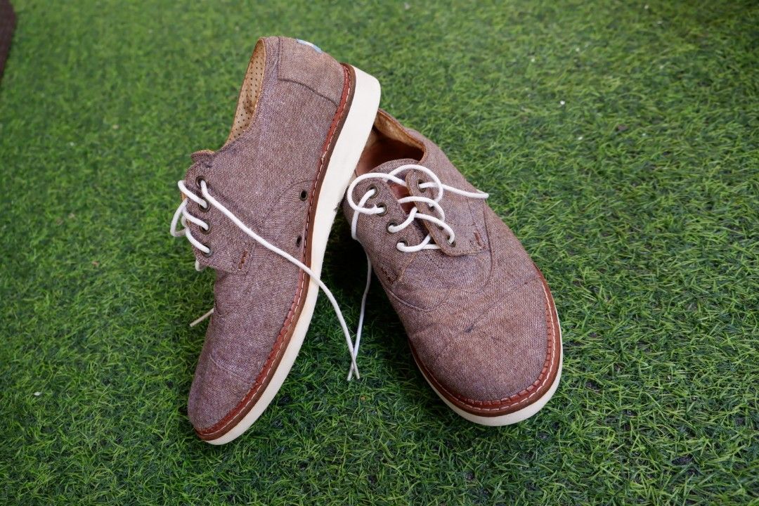 Toms preston linen brogue hotsell
