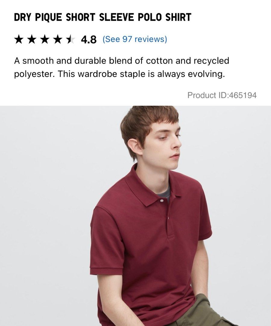 Dry pique polo online shirt