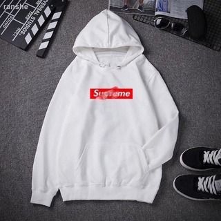 Red on white box logo hoodie hotsell