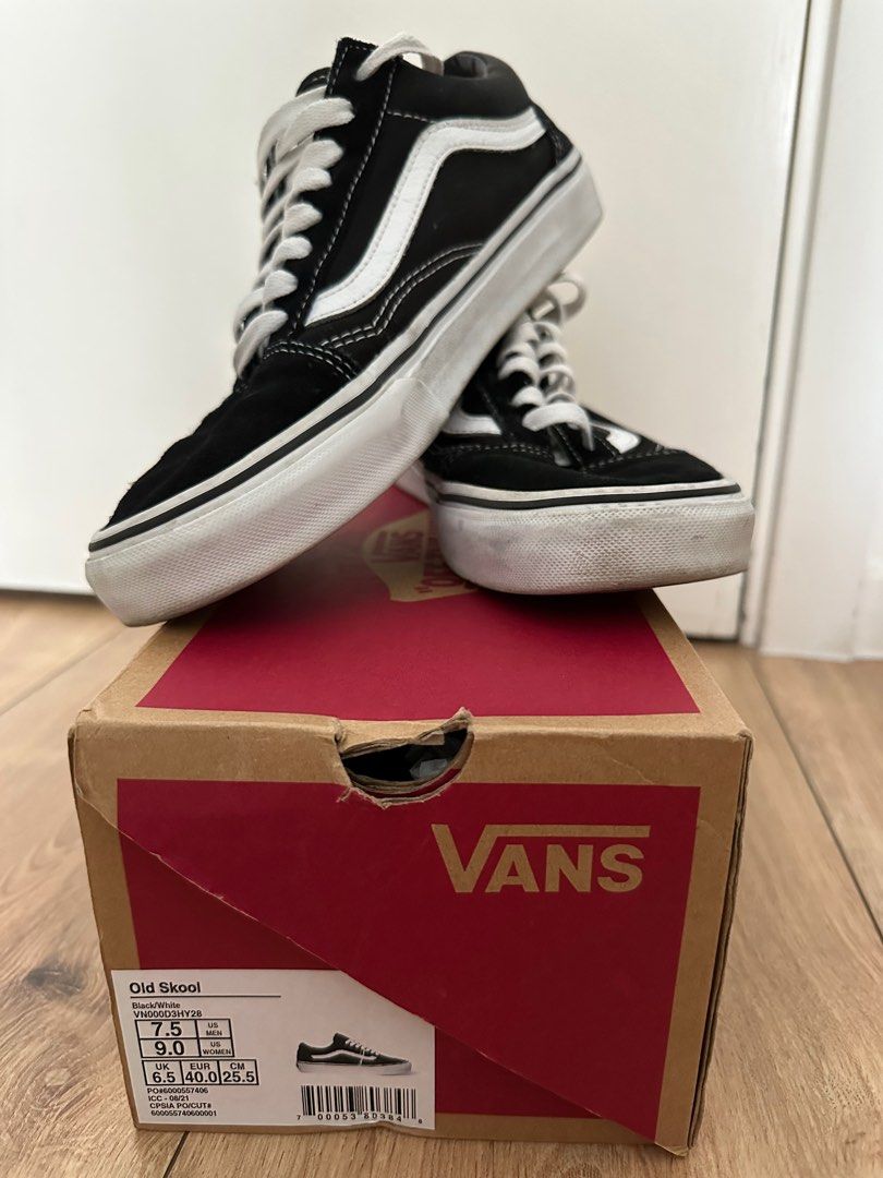 Vans Old Skool Classic Black, 男裝, 鞋, 波鞋- Carousell