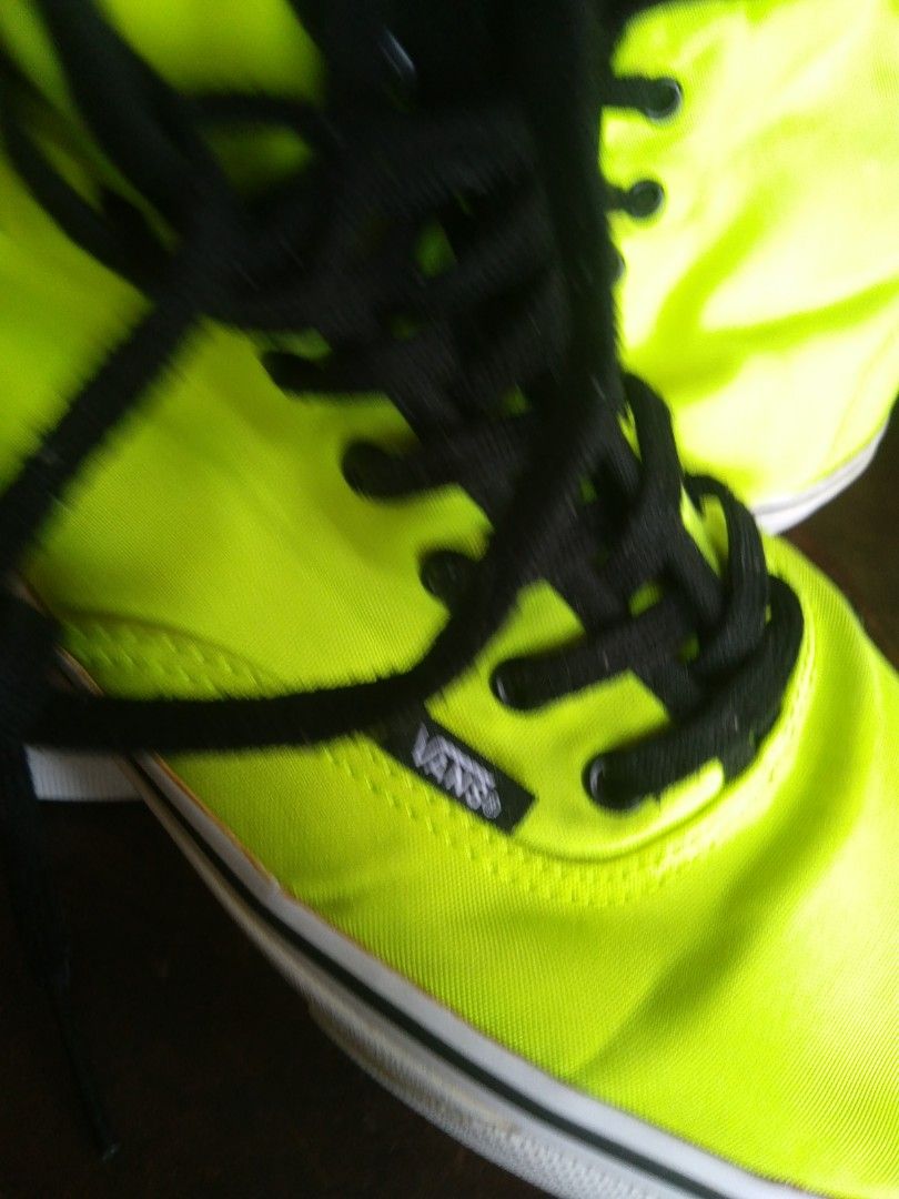 Lime green sales and black vans