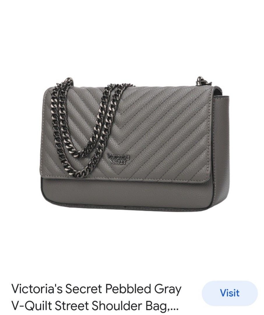 victoria secret grey purse