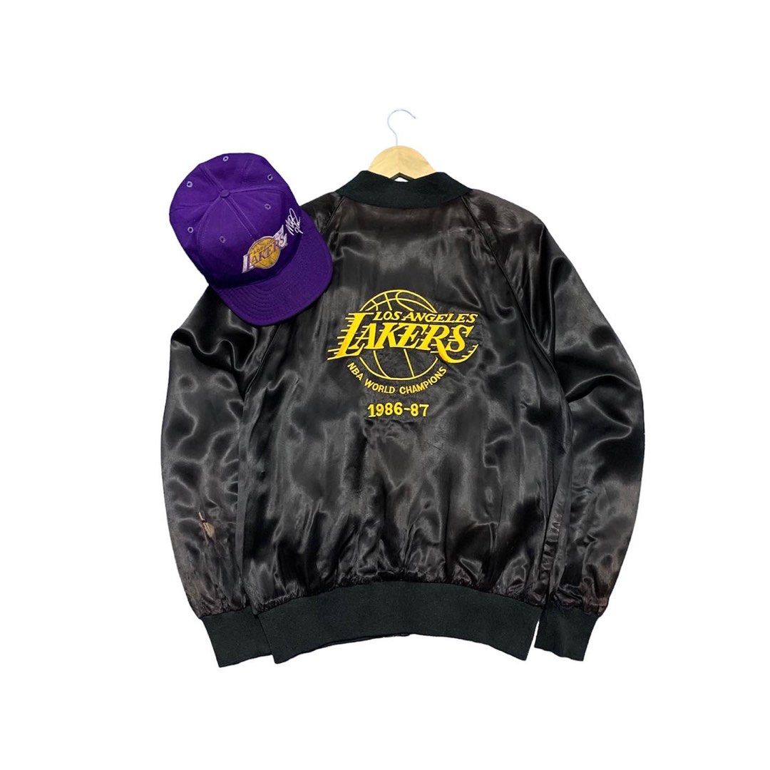 Lakers satin bomber 2025 jacket